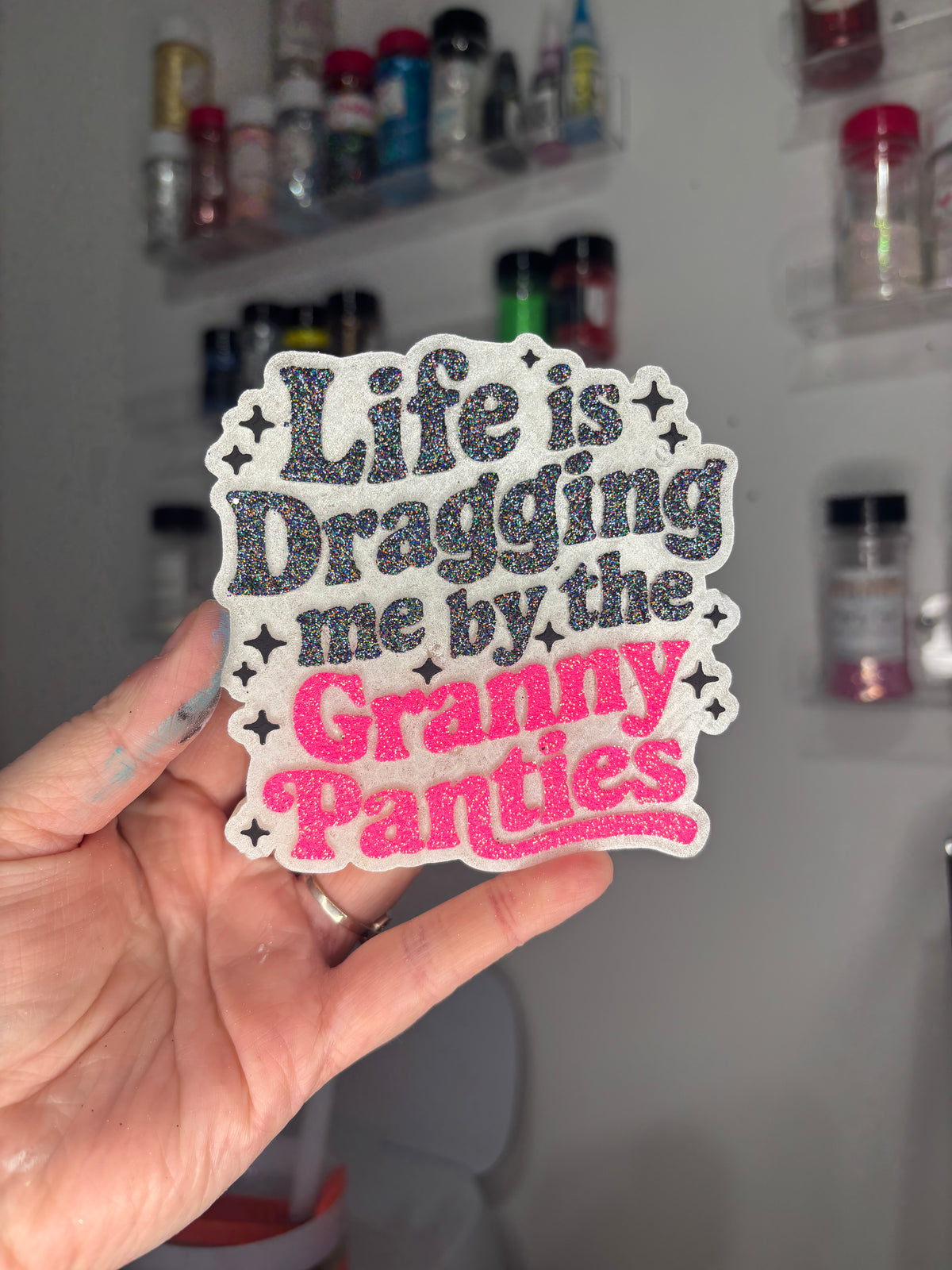 Dragging by the granny panties