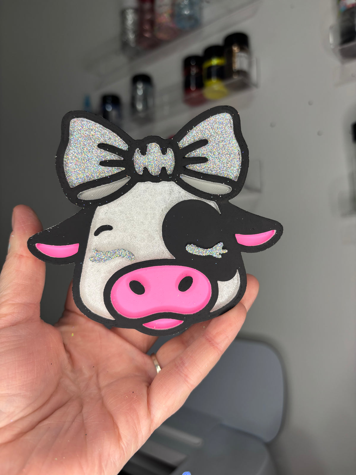 Cute sleepy cow
