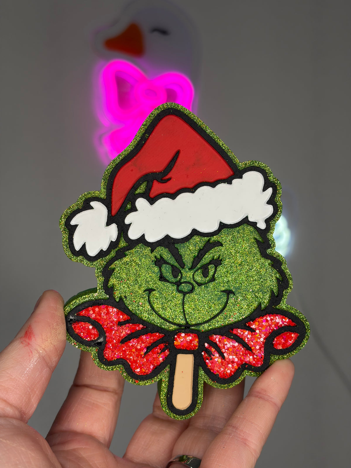 Grinch lollipop