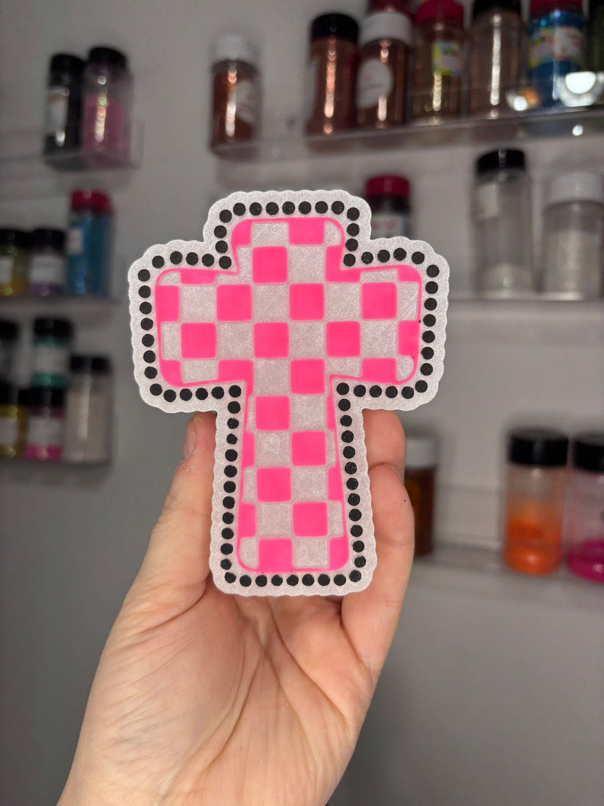 Dotted checker cross