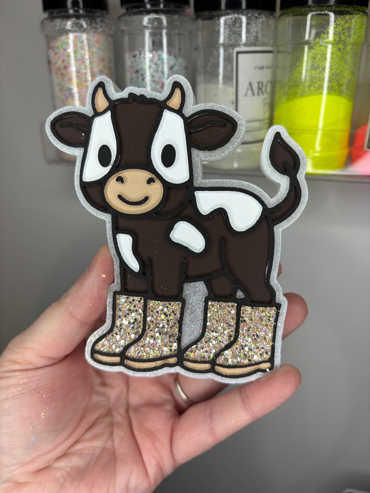 Cow in rain boots