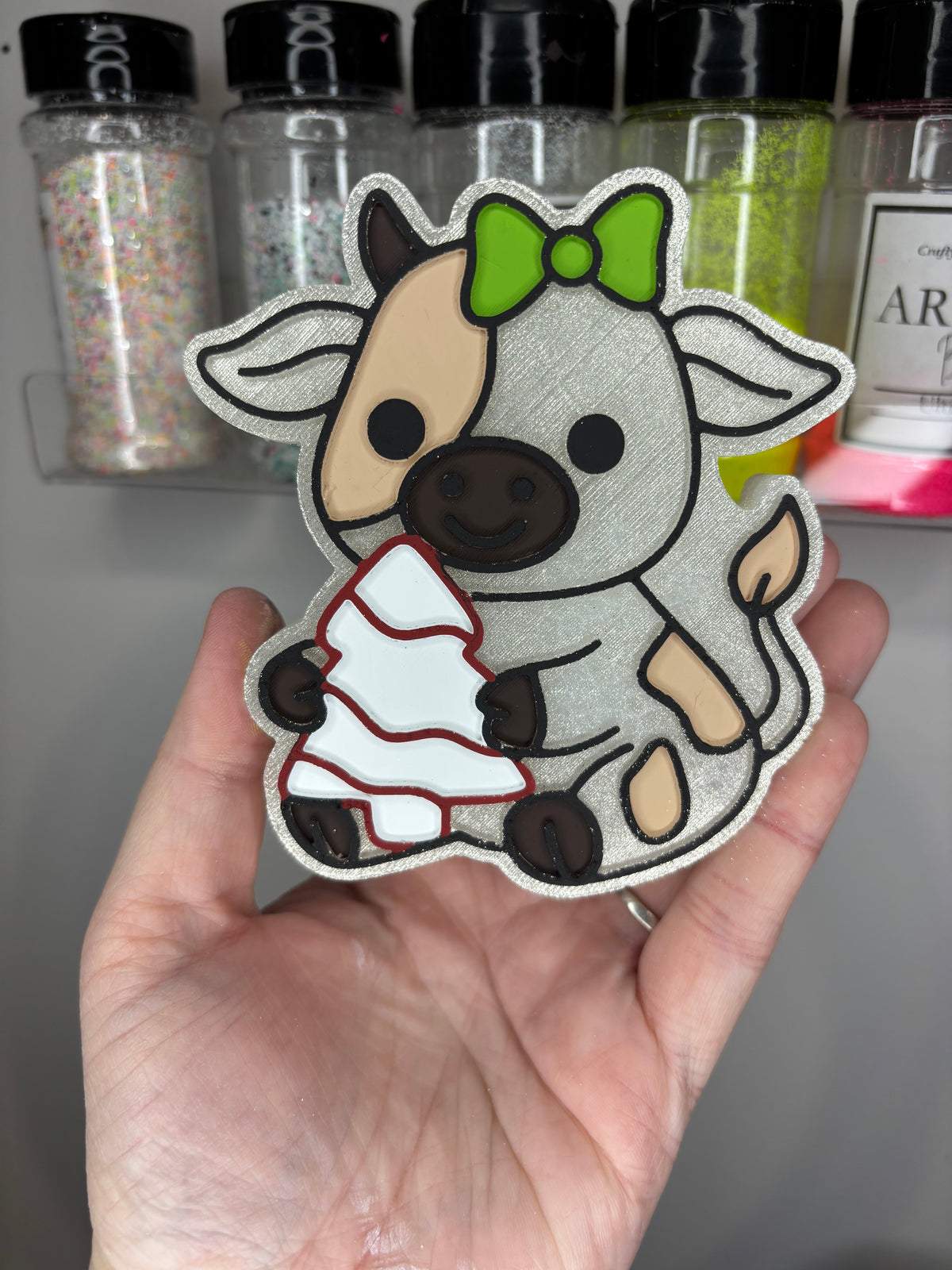 Cow with tree cake