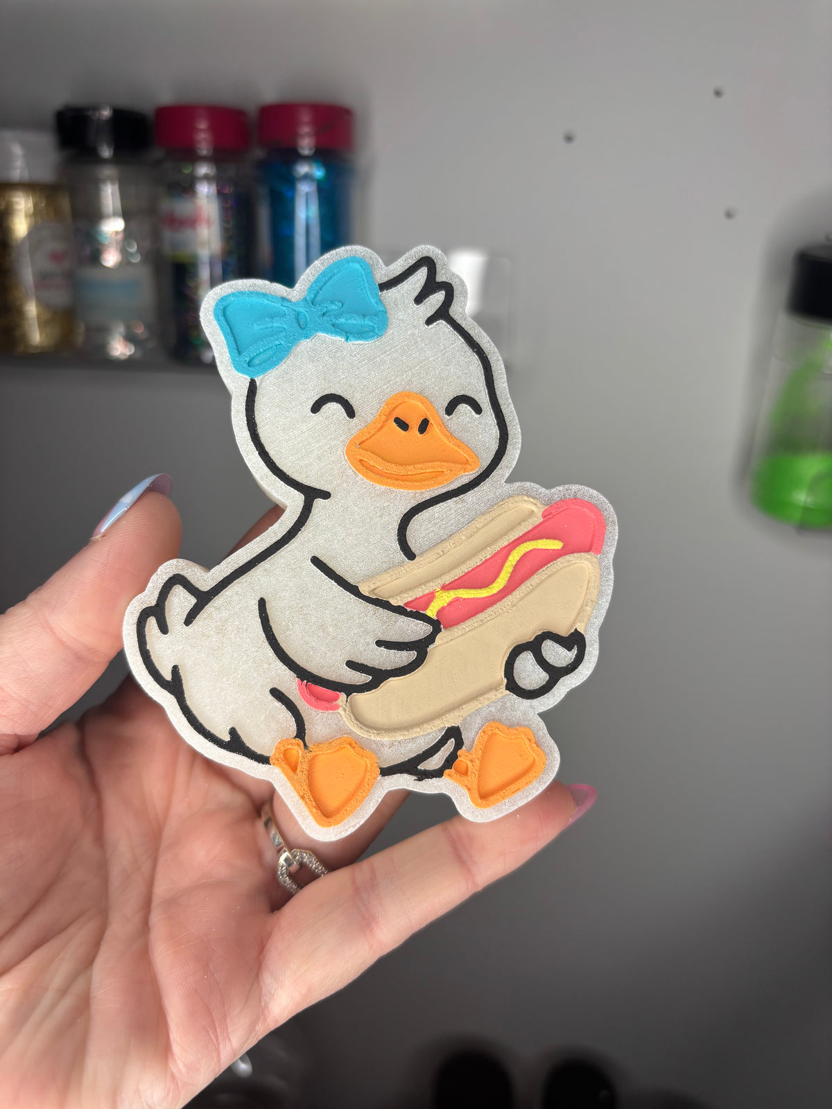 Goose with hot dog