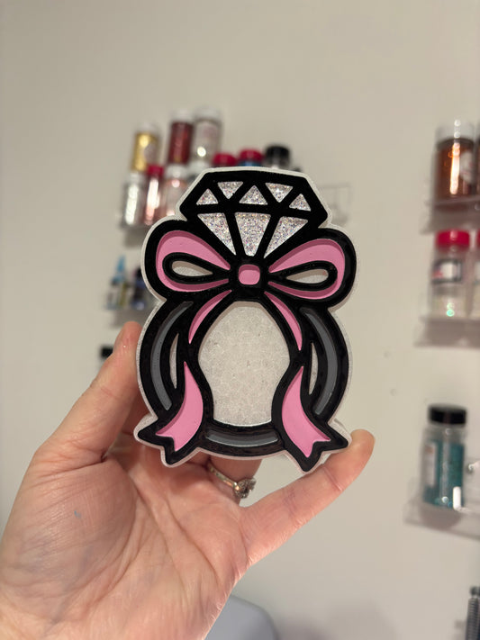 Diamond ring with bow