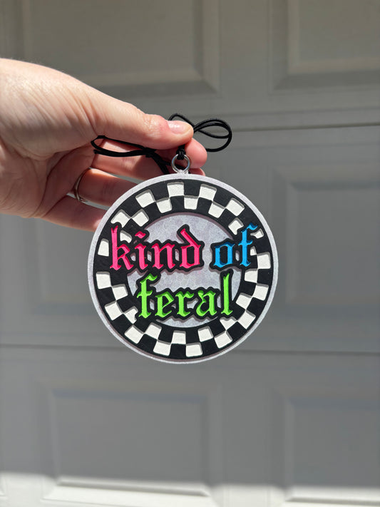 Kind of feral checkered round